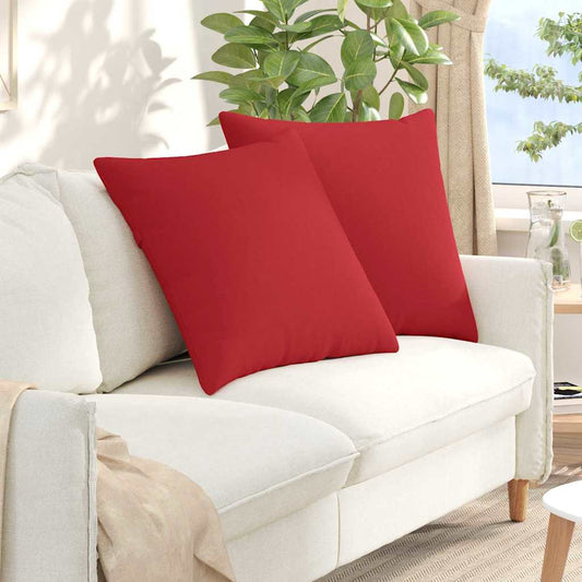 Coussins de canapé 2 pièces rouge 60 x 60 cm Tissu