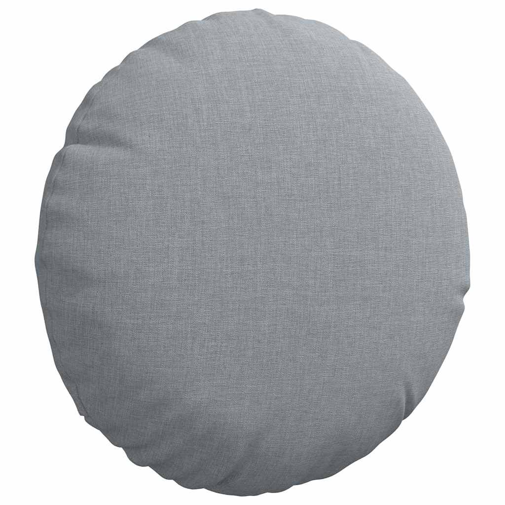 Coussins de chaise 2 pcs Gris clair Ø30 x 13 cm Tissu
