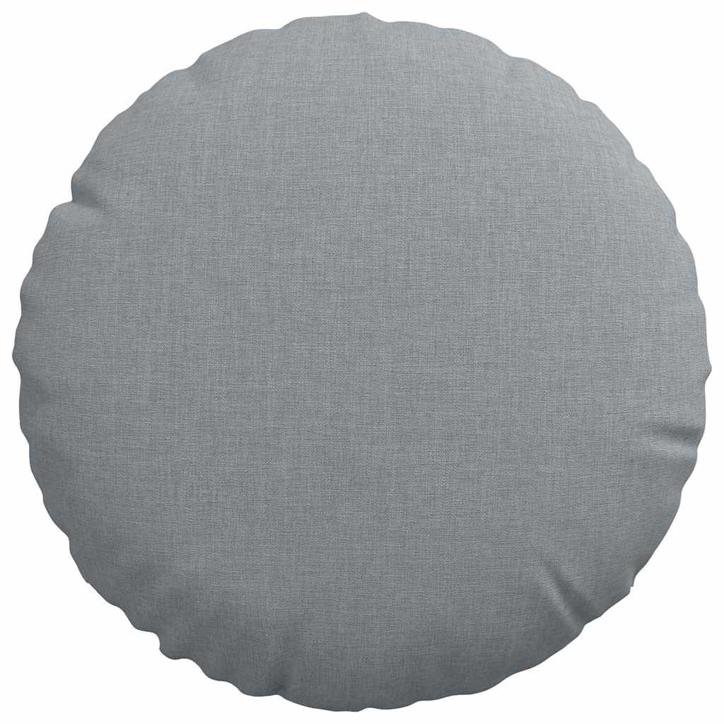 Coussins de chaise 2 pcs Gris clair Ø30 x 13 cm Tissu