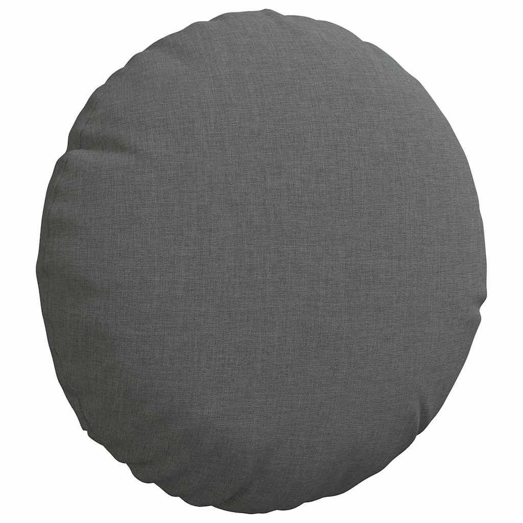 Coussins de chaise 2 pcs Gris foncé Ø30 x 13 cm Tissu