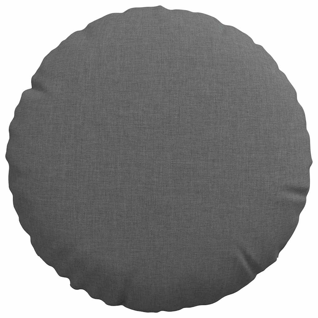 Coussins de chaise 2 pcs Gris foncé Ø30 x 13 cm Tissu