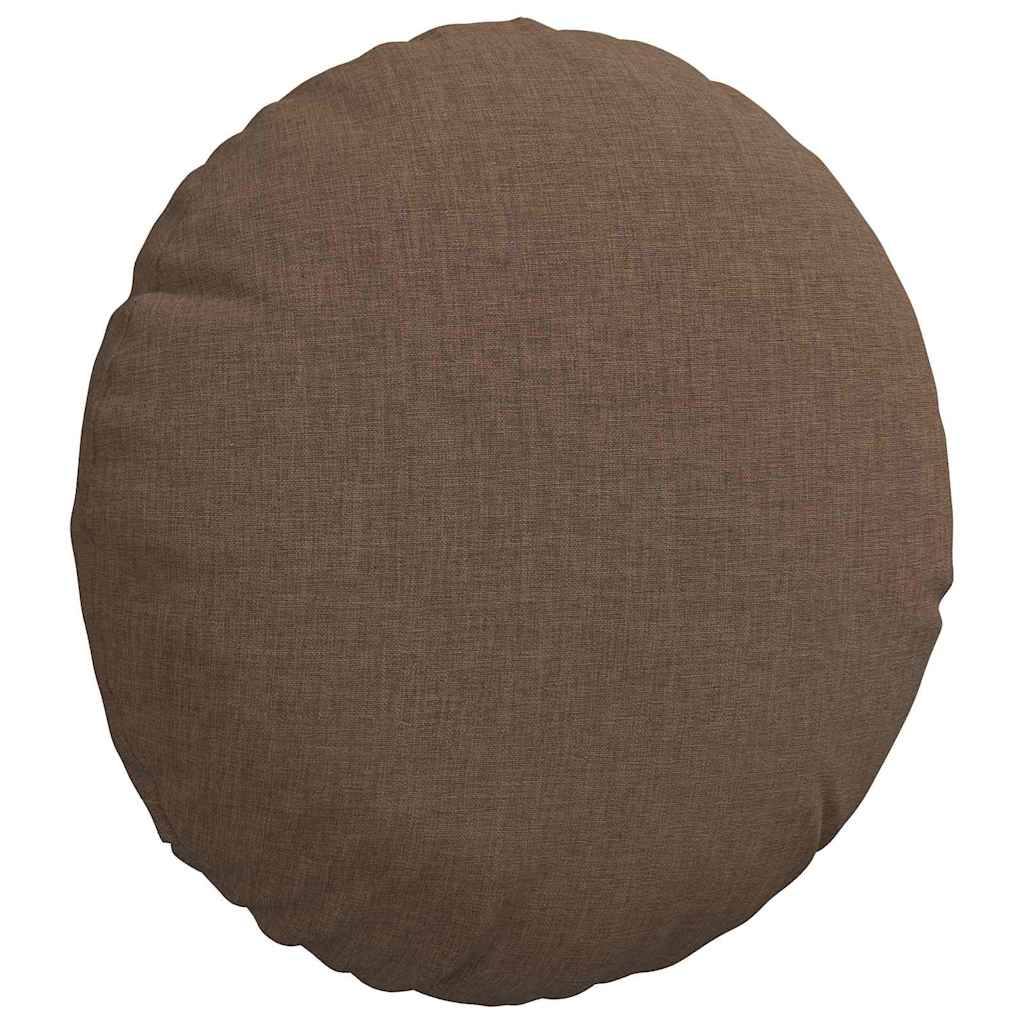 Coussins de chaise 2 pcs Marron Ø30 x 13 cm Tissu