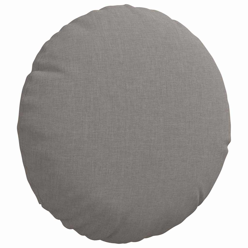 Coussins d'assise 2 pcs Taupe Ø30 x 13 cm Tissu