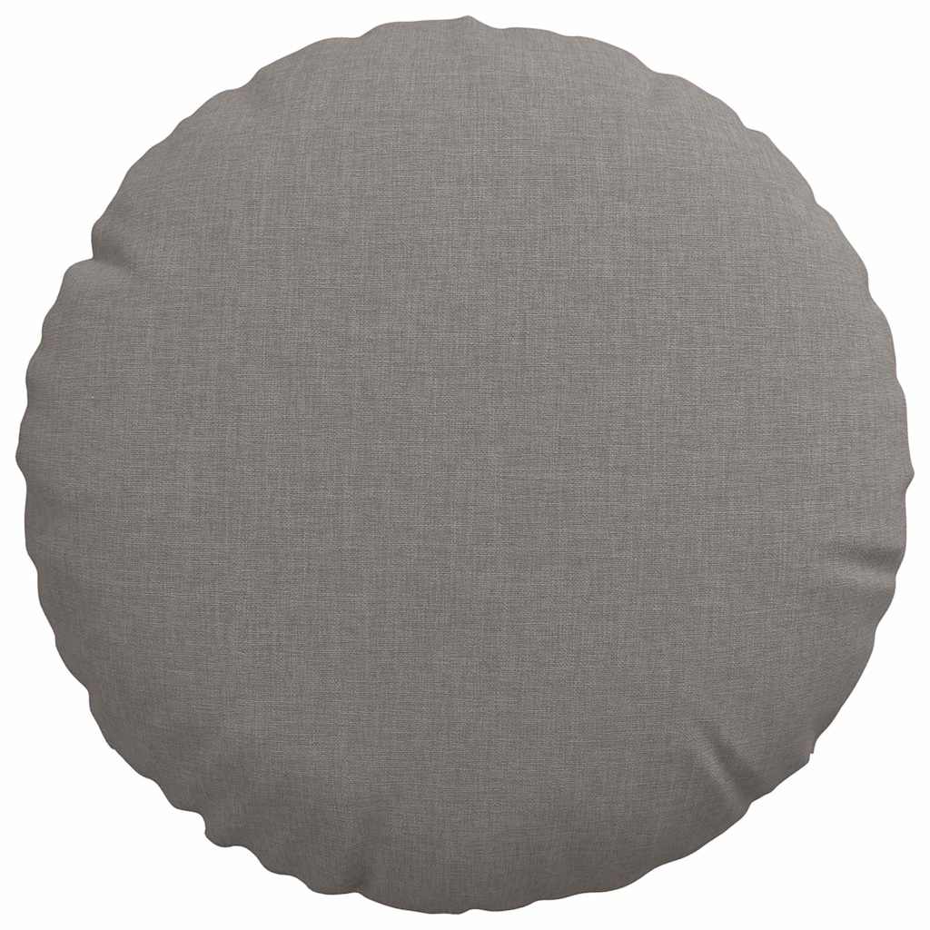 Coussins d'assise 2 pcs Taupe Ø30 x 13 cm Tissu