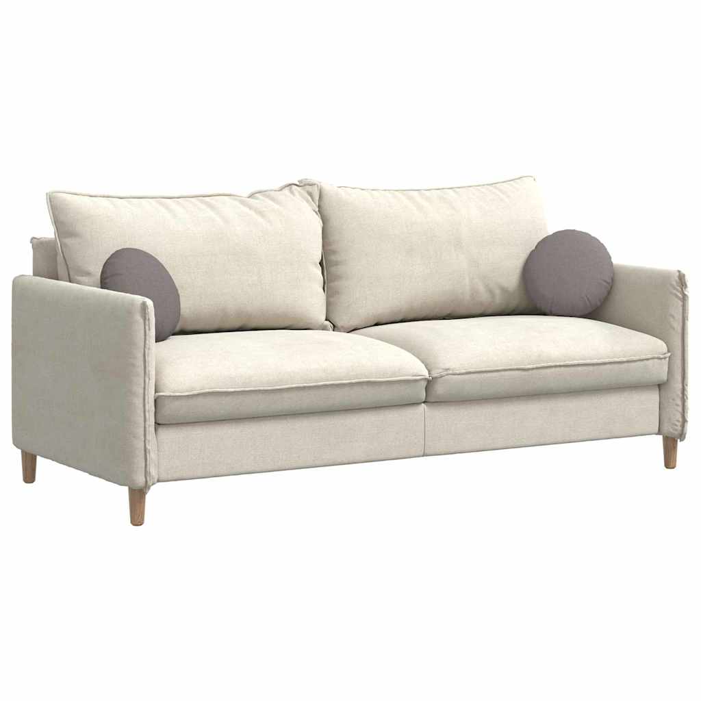 Coussins d'assise 2 pcs Taupe Ø30 x 13 cm Tissu