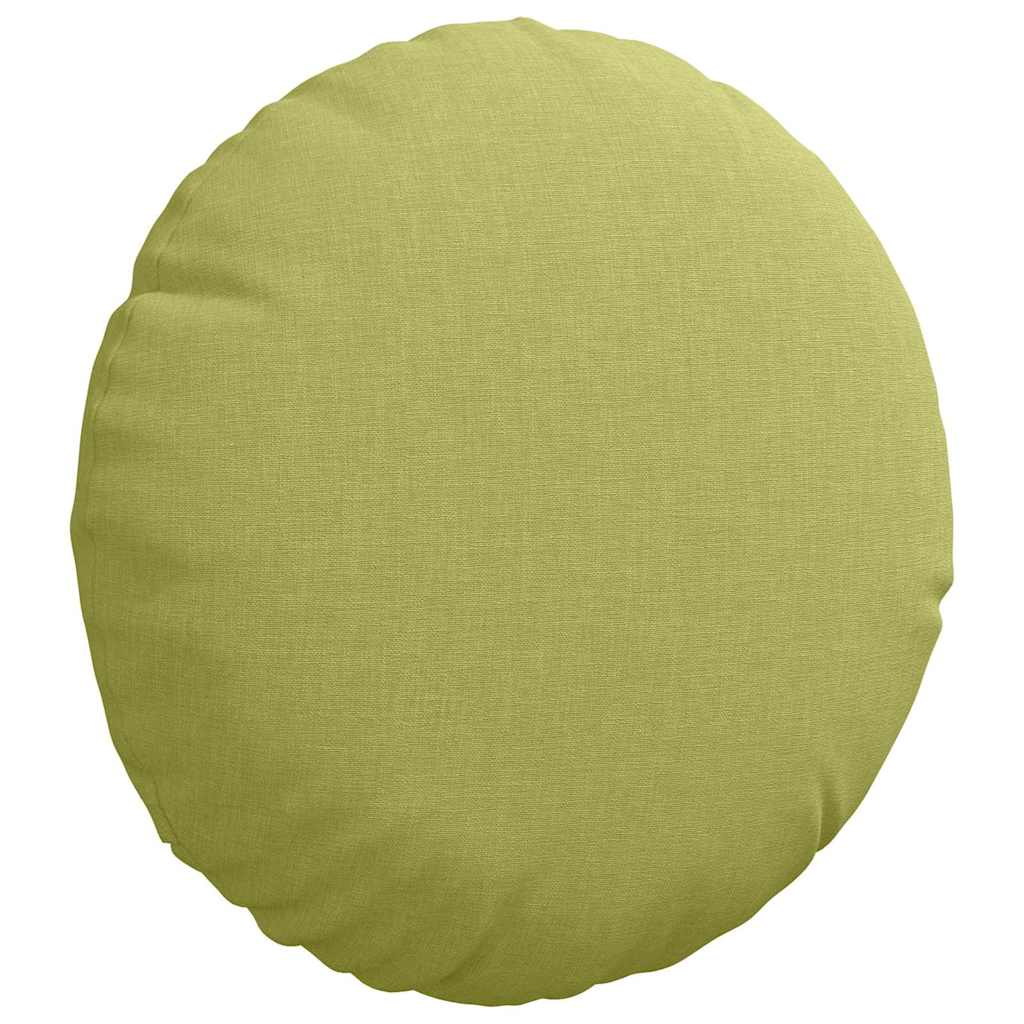 Seat Cushions 2 pcs Light Green Ø30 x 13 cm Fabric