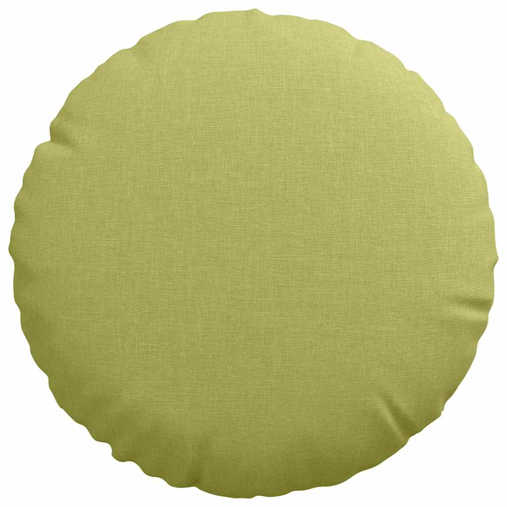 Seat Cushions 2 pcs Light Green Ø30 x 13 cm Fabric