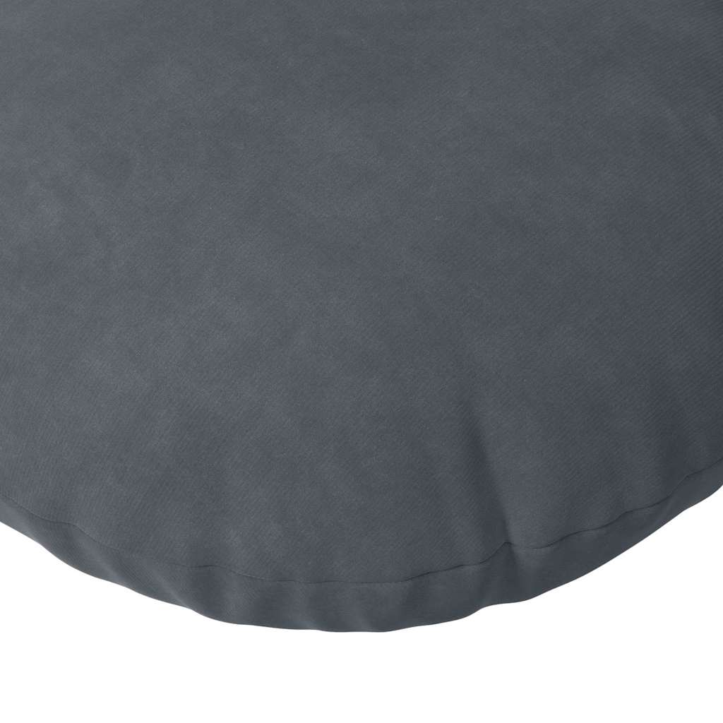Coussins d'assise 2 pièces Gris foncé Ø 30 x 13 cm Velours