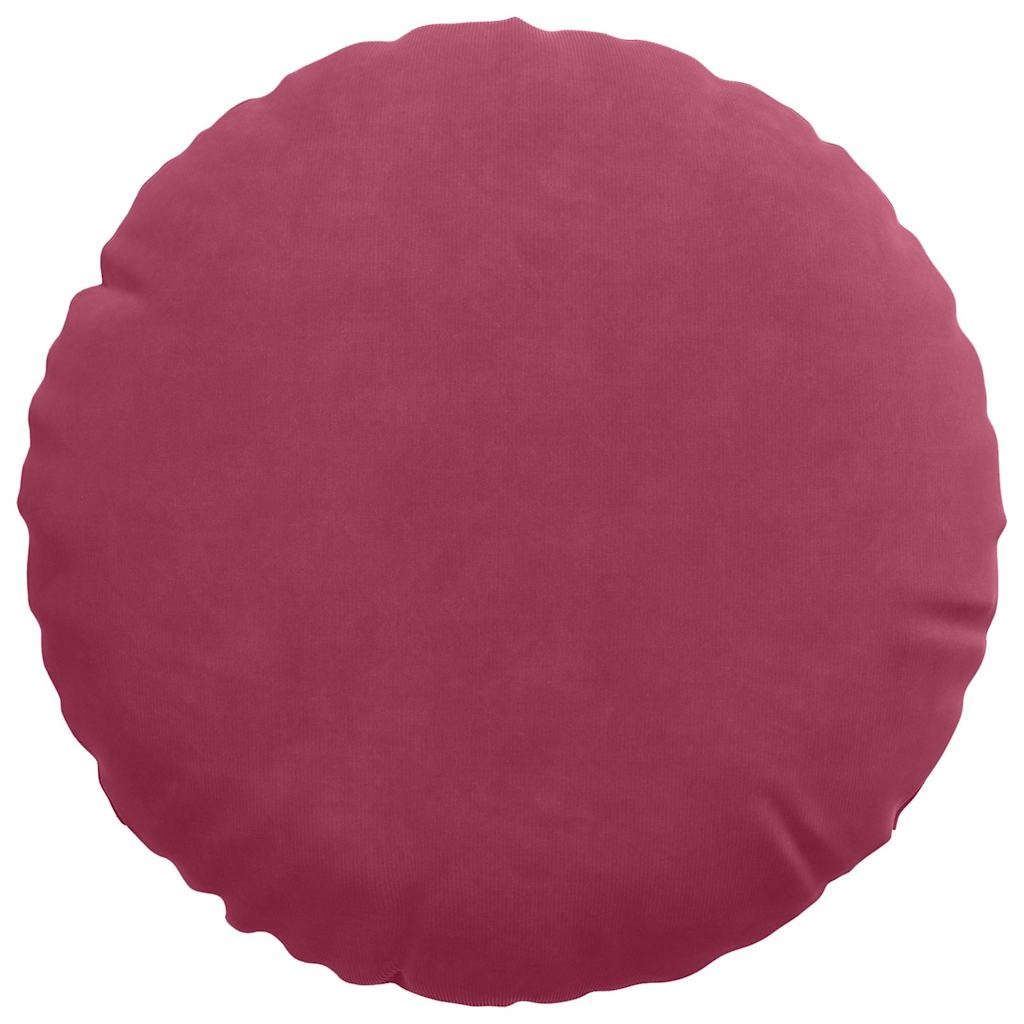 Seat Cushions 2 Pieces Wine Red Ø 30 x 13 cm Velvet