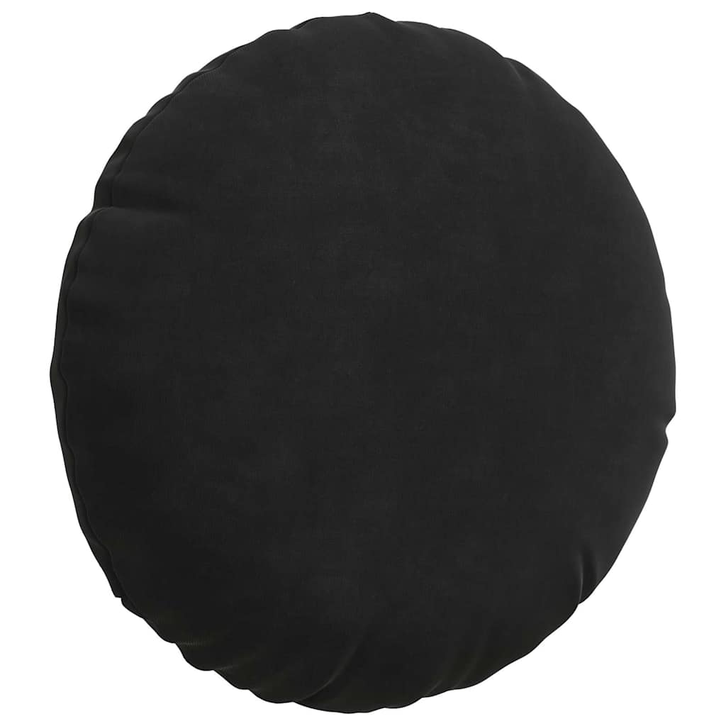 Coussins de chaise 2 pièces noirs Ø 30 x 13 cm Velours