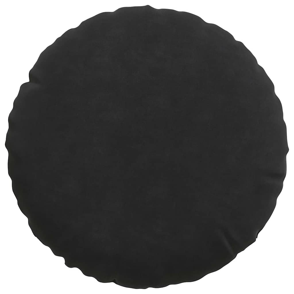 Coussins de chaise 2 pièces noirs Ø 30 x 13 cm Velours