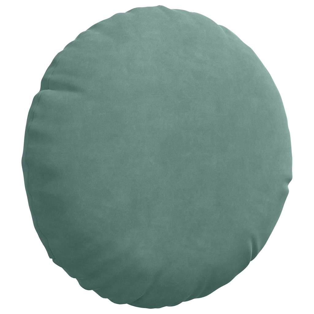 Coussins de chaise 2 pièces vert mer Ø 30 x 13 cm Velours