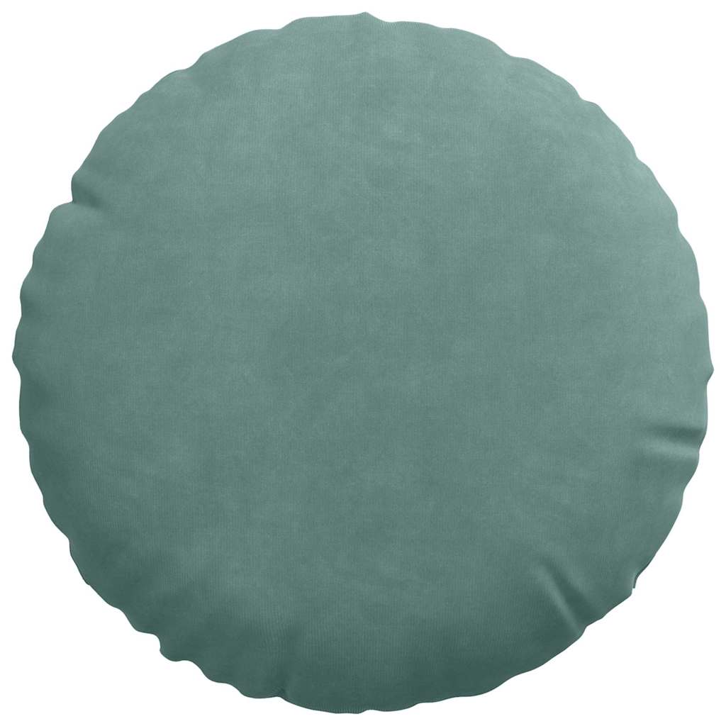 Coussins de chaise 2 pièces vert mer Ø 30 x 13 cm Velours