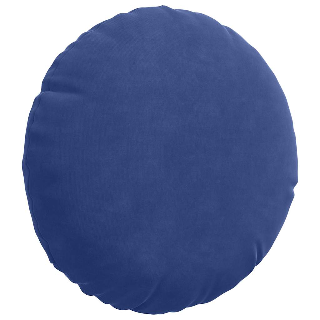 Coussin de siège 2 pièces Bleu Police Ø 30 x 13 cm Velours