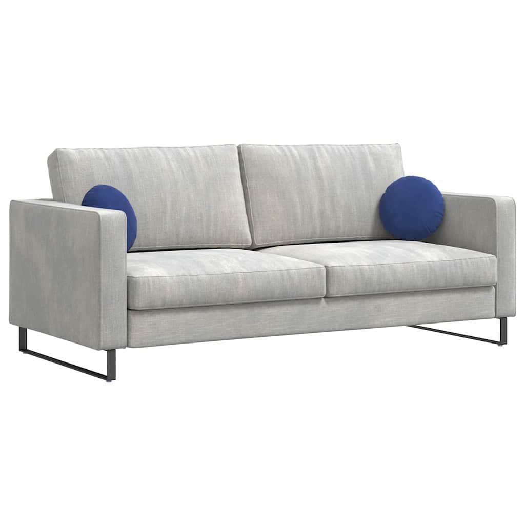 Coussin de siège 2 pièces Bleu Police Ø 30 x 13 cm Velours