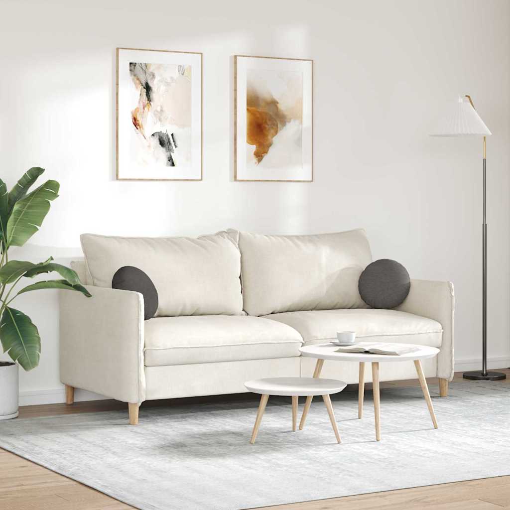 Coussins d'assise 2 pcs Gris foncé Ø 30 cm Tissu côtelé