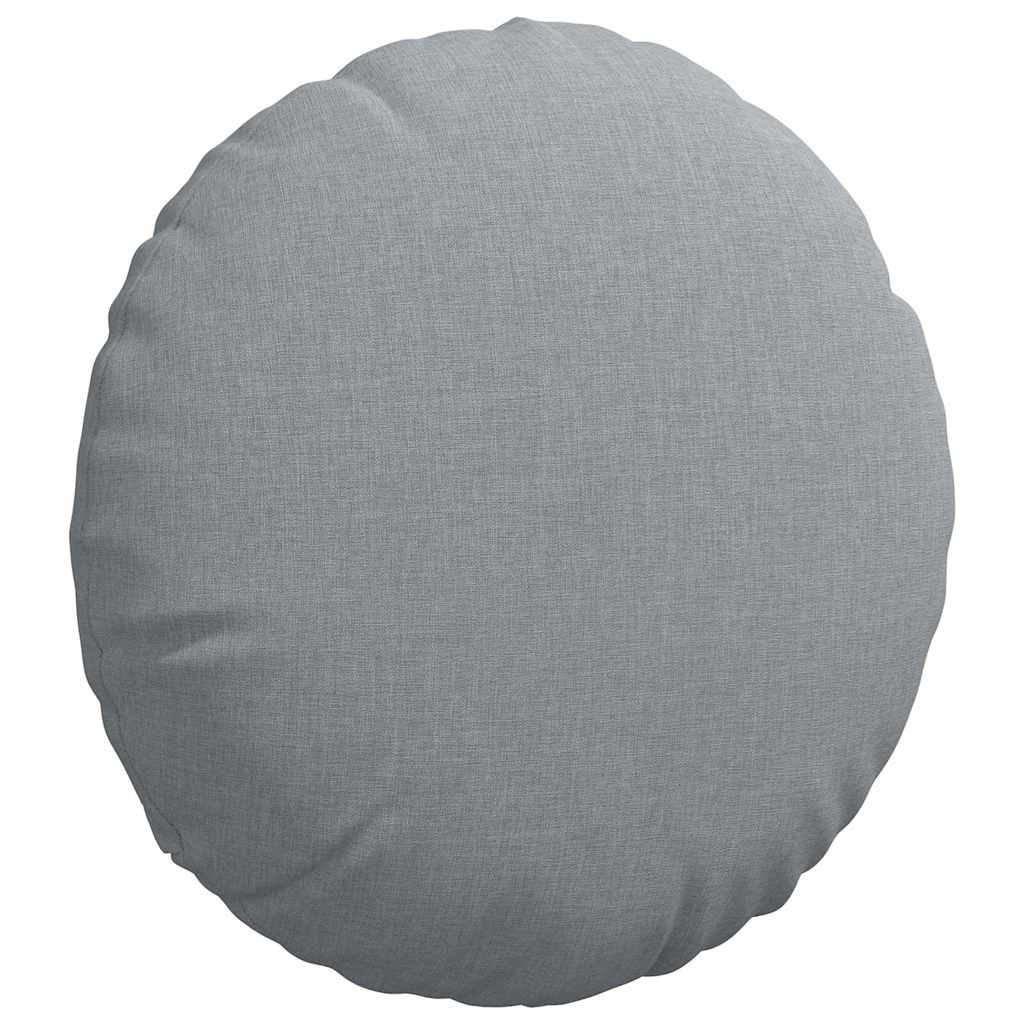 Coussins de chaise 2 pcs Gris clair Ø40 x 13 cm Tissu