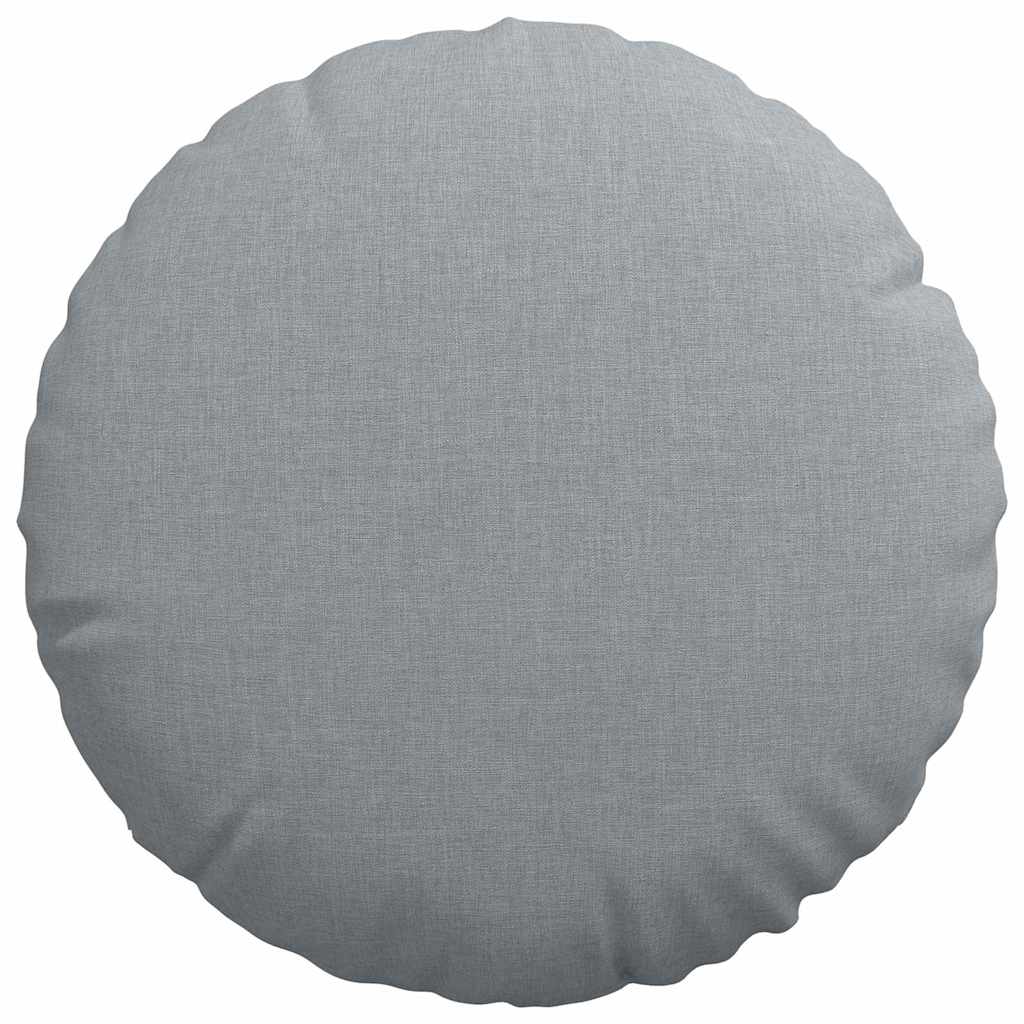 Coussins de chaise 2 pcs Gris clair Ø40 x 13 cm Tissu