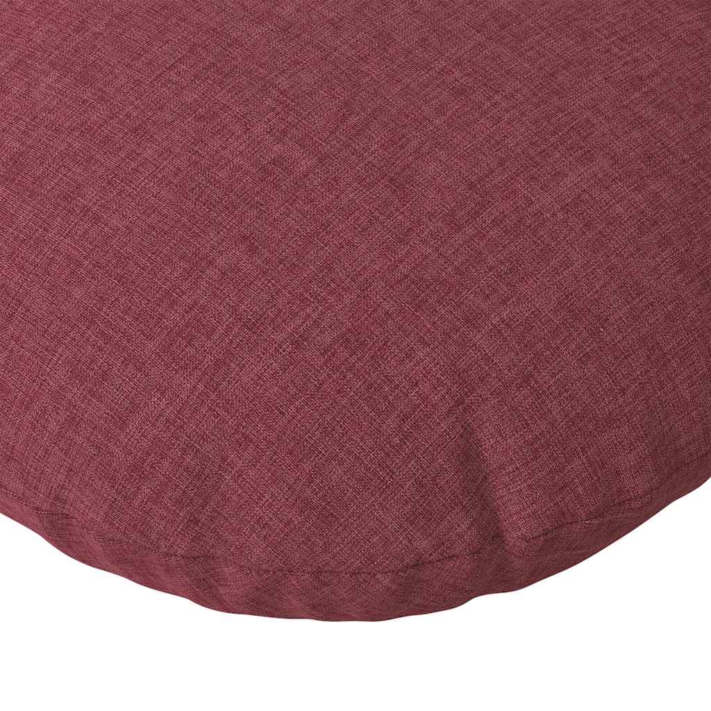 Seat Cushions 2 pcs Wine Red Ø40 x 13 cm Fabric