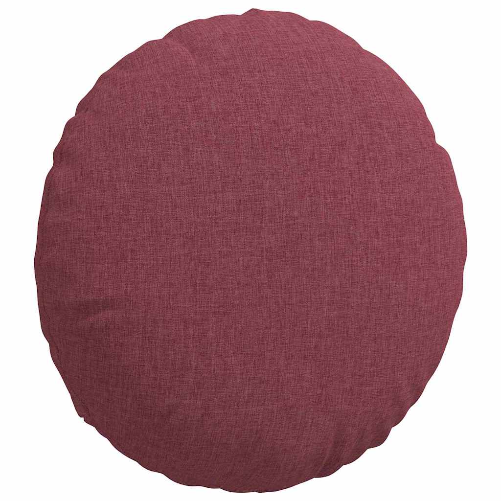 Seat Cushions 2 pcs Wine Red Ø40 x 13 cm Fabric