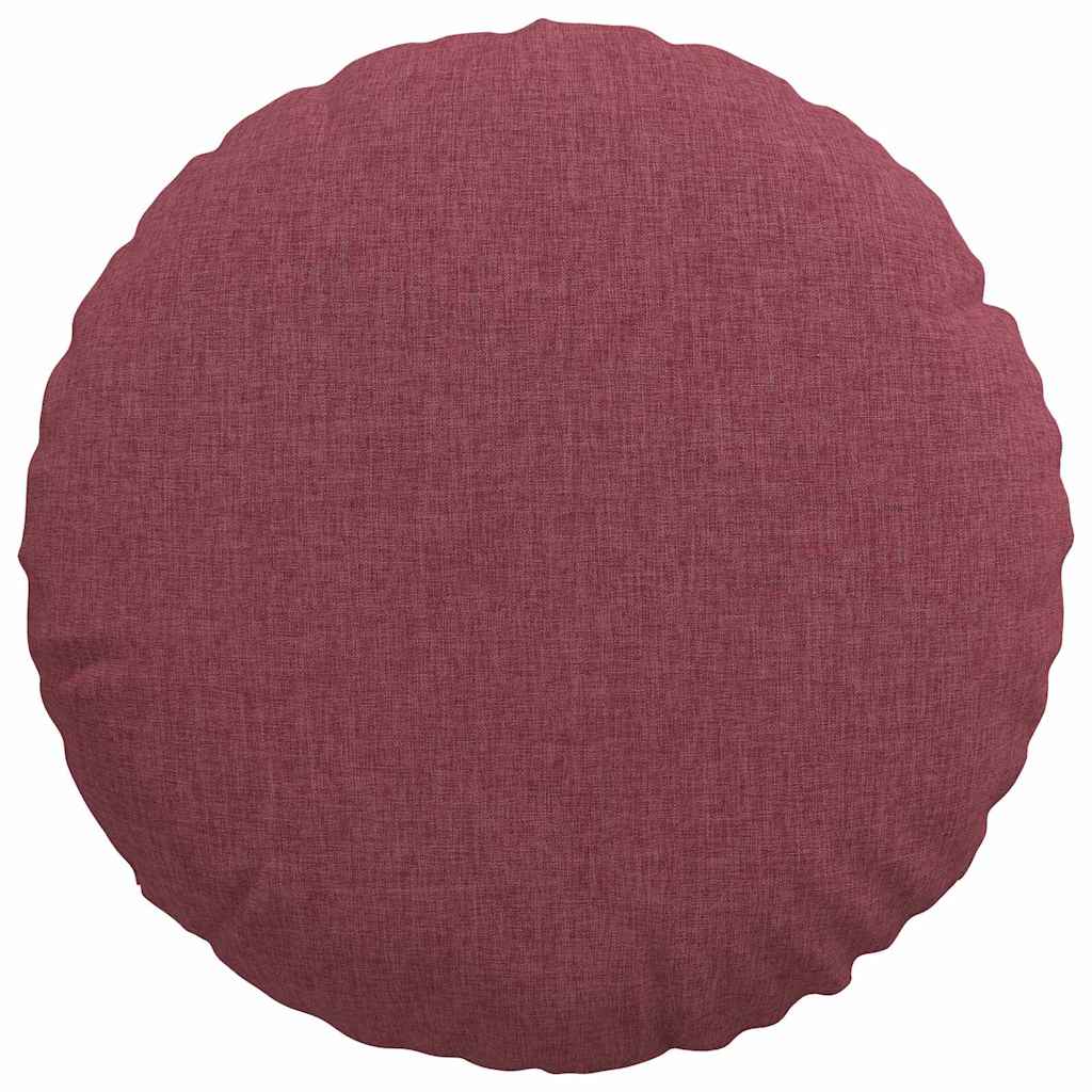 Seat Cushions 2 pcs Wine Red Ø40 x 13 cm Fabric