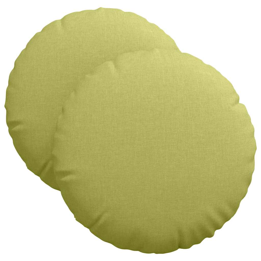 Coussins d'assise 2 pcs Vert clair Ø40 x 13 cm Tissu