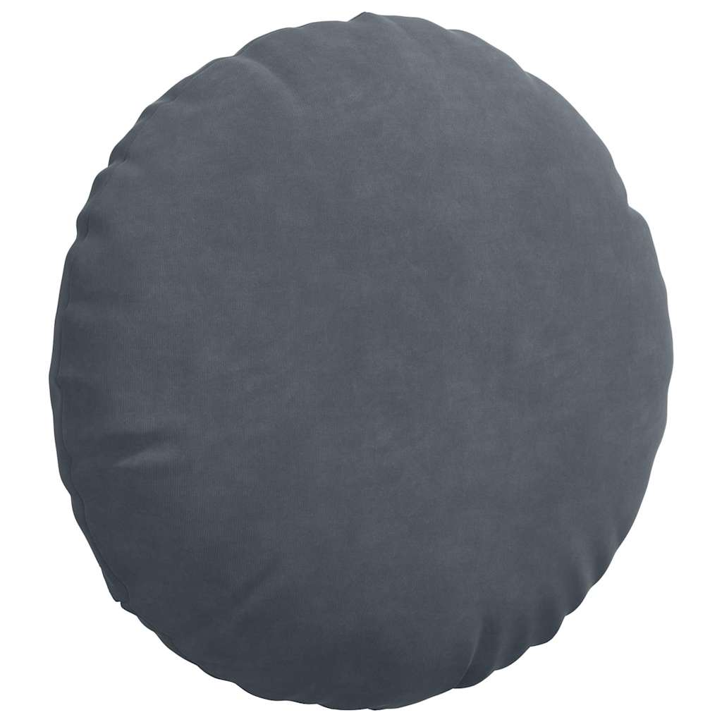 Coussins de chaise 2 pièces Gris foncé Ø 40 x 13 cm Velours