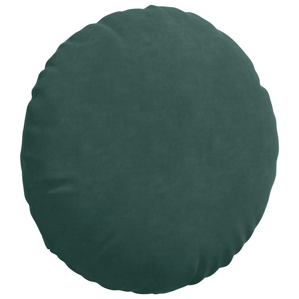 Coussins de chaise 2 pièces vert foncé Ø 40 x 13 cm Velours