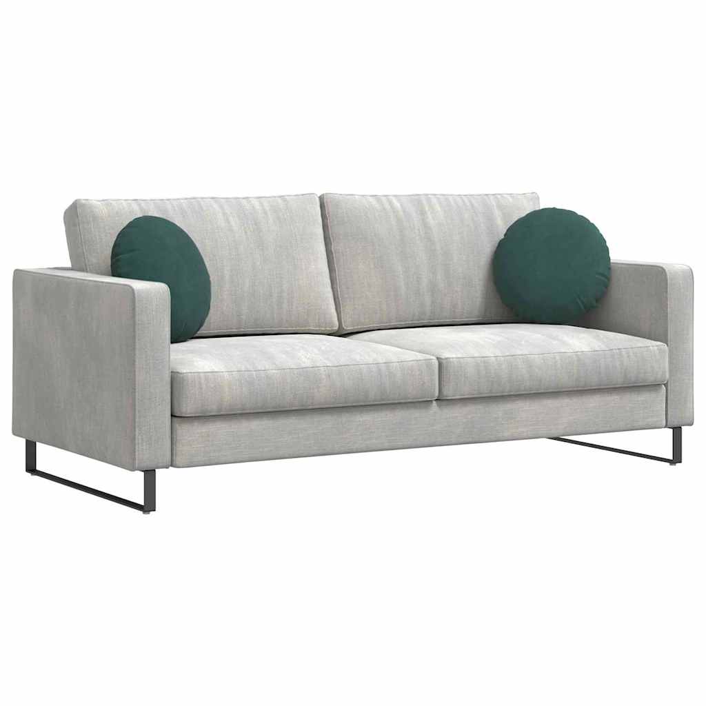 Coussins de chaise 2 pièces vert foncé Ø 40 x 13 cm Velours