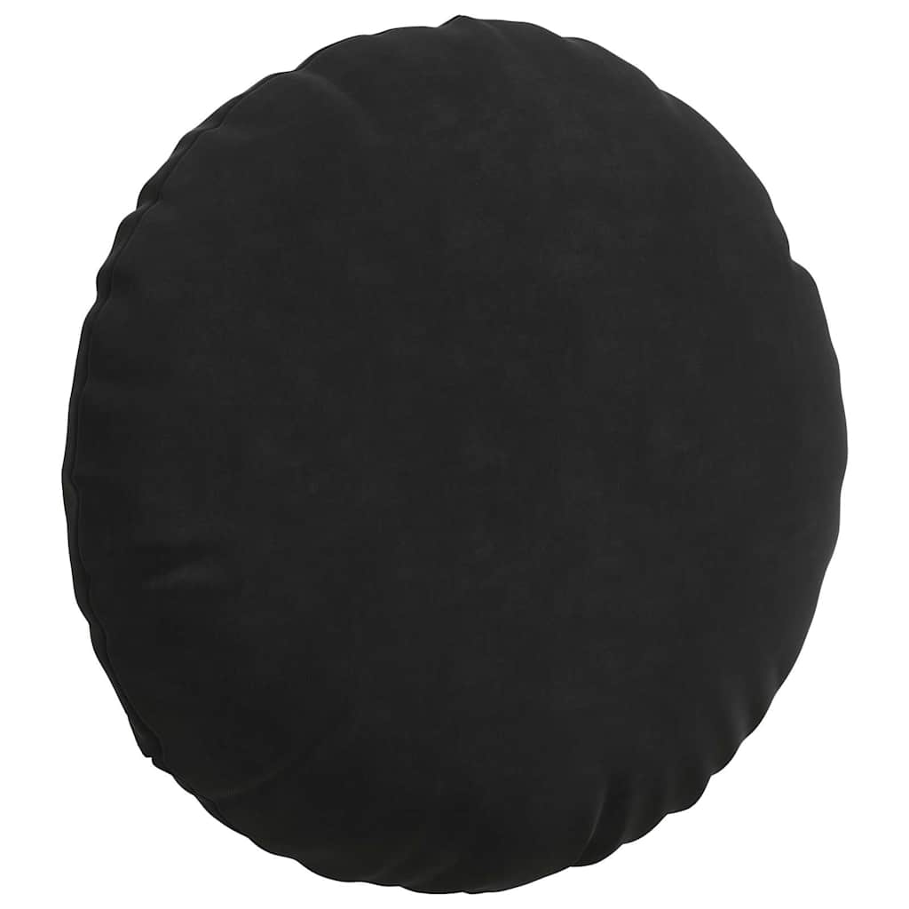 Coussins d'assise 2 pièces noirs Ø 40 x 13 cm Velours