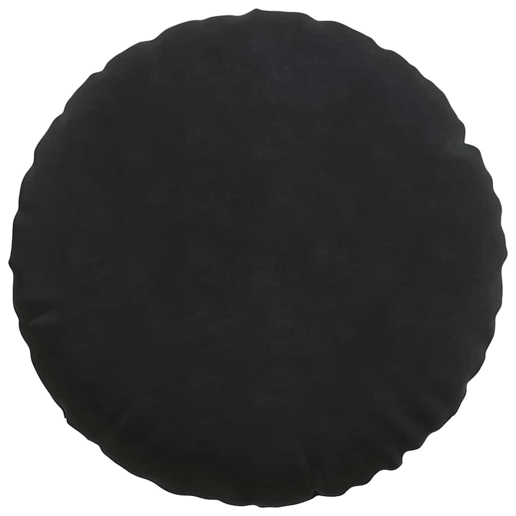 Coussins d'assise 2 pièces noirs Ø 40 x 13 cm Velours