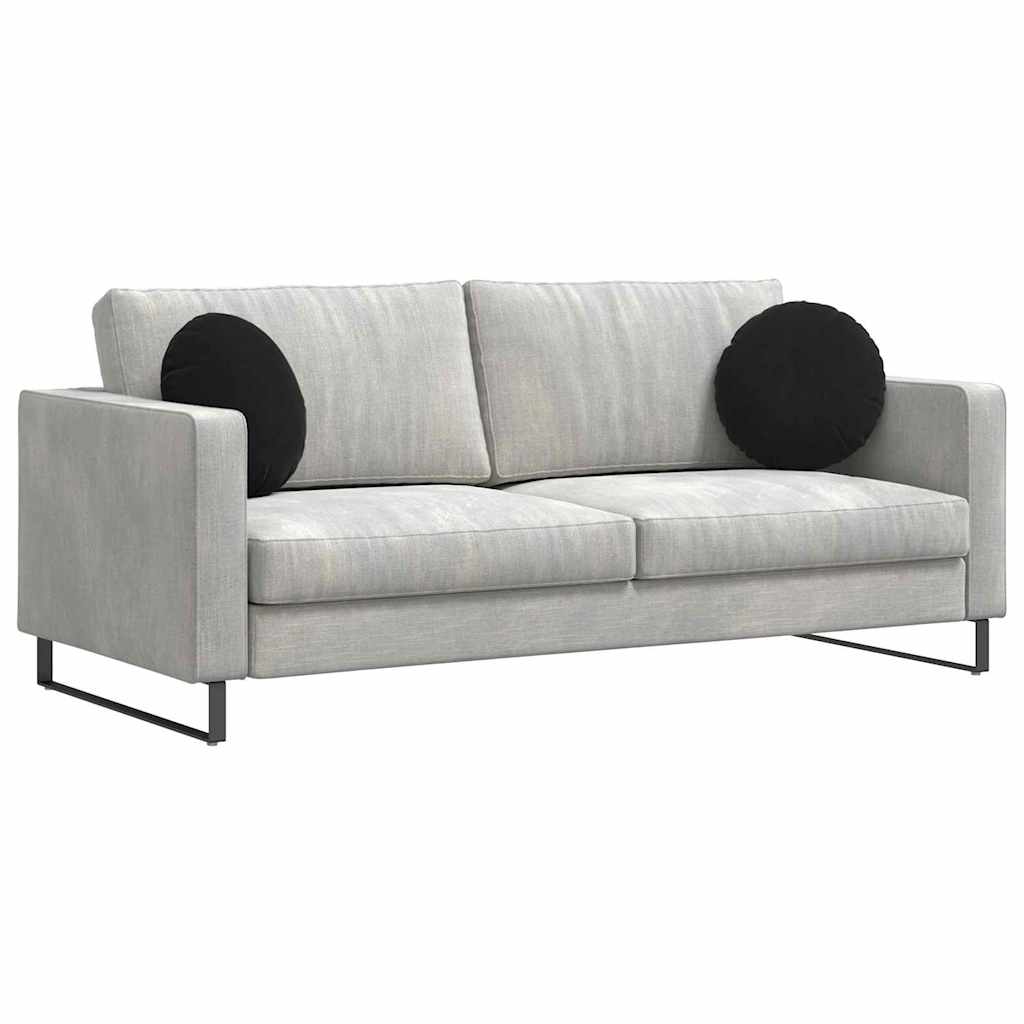 Coussins d'assise 2 pièces noirs Ø 40 x 13 cm Velours