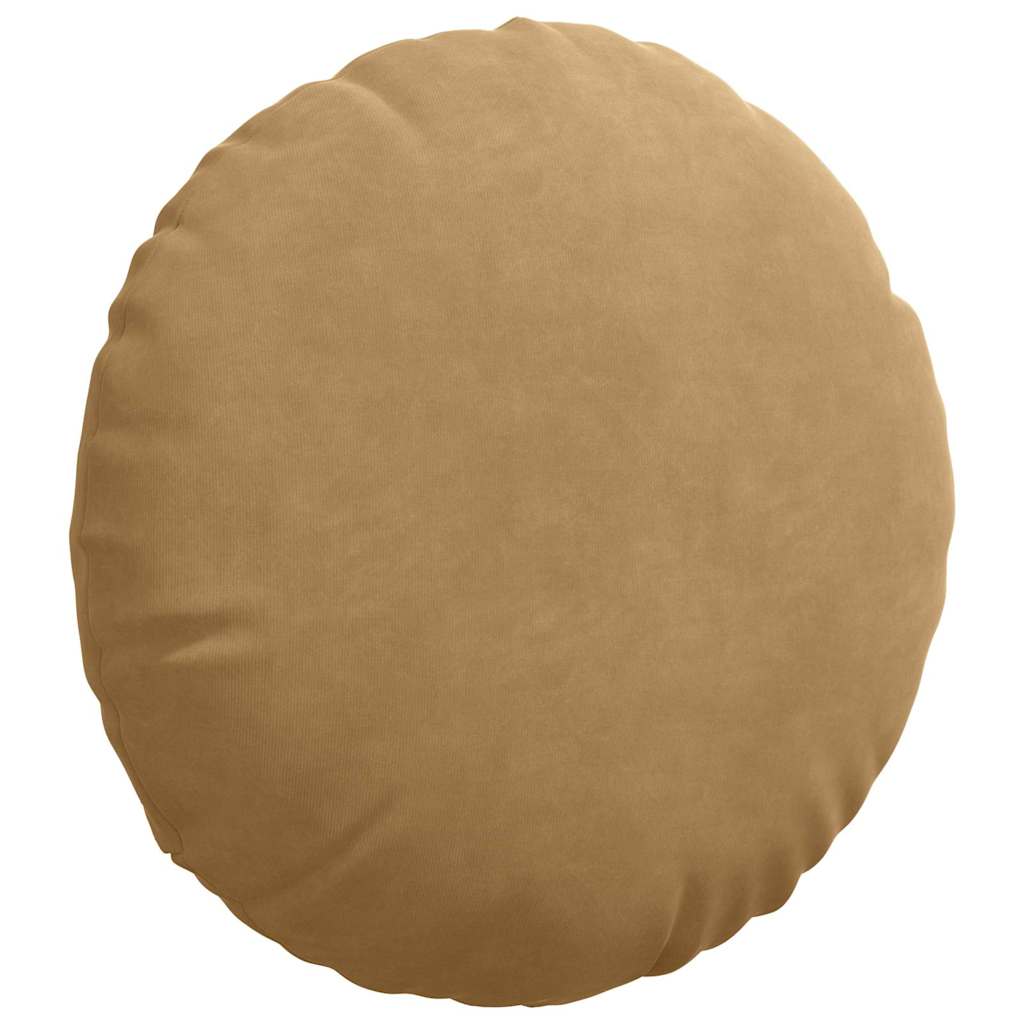 Seat Cushions 2 Piece Brown Ø 40 x 13 cm Velvet
