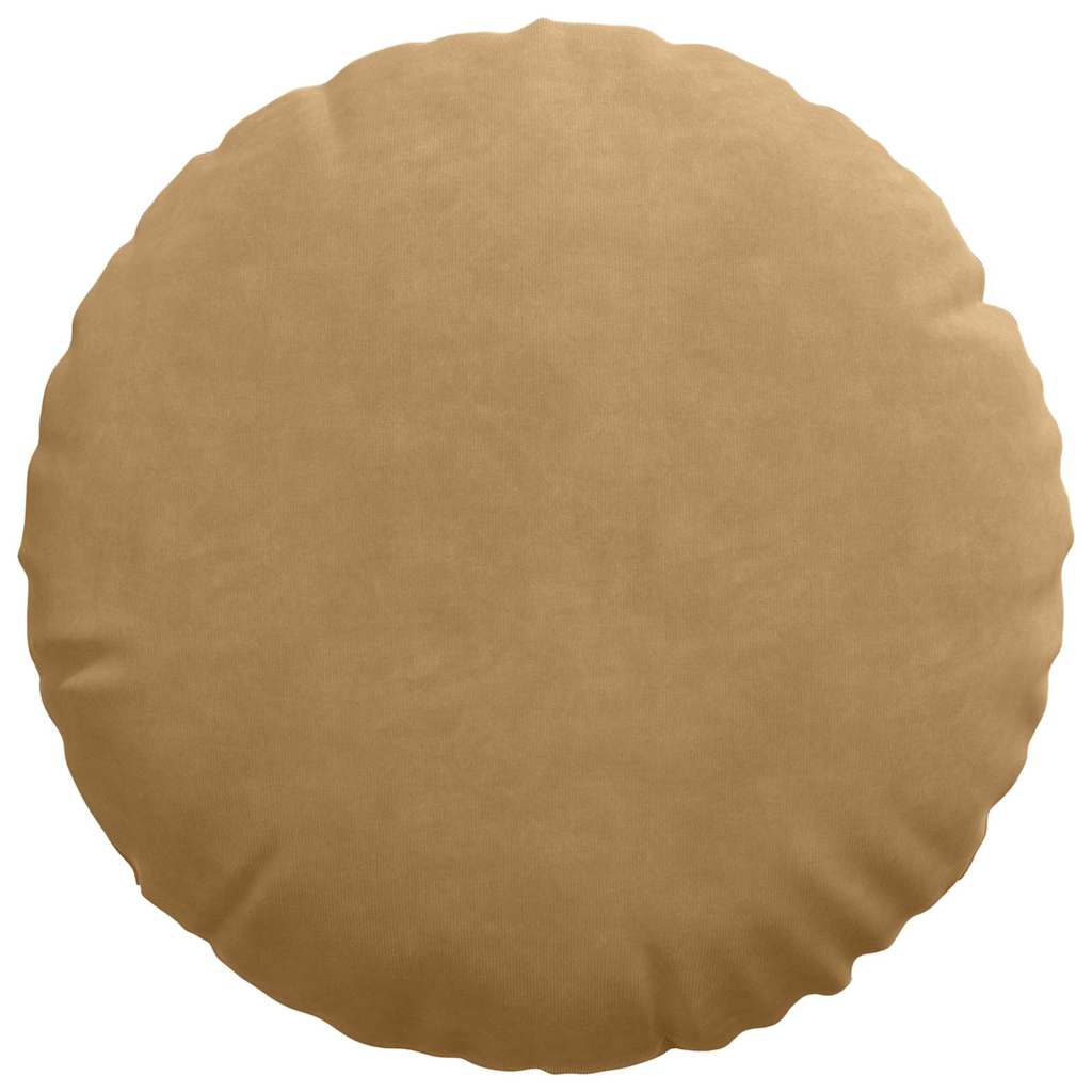 Seat Cushions 2 Piece Brown Ø 40 x 13 cm Velvet