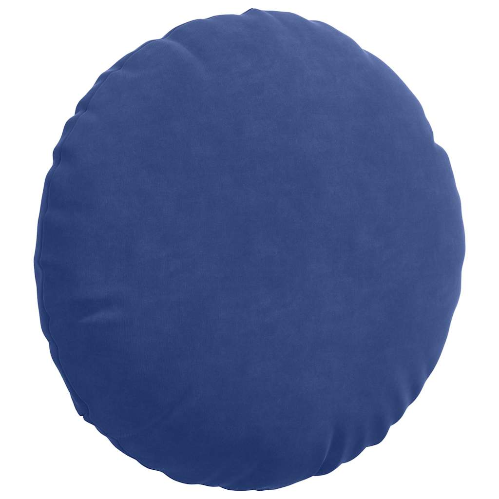 Coussins d'assise 2 pièces bleu police Ø 40 x 13 cm velours