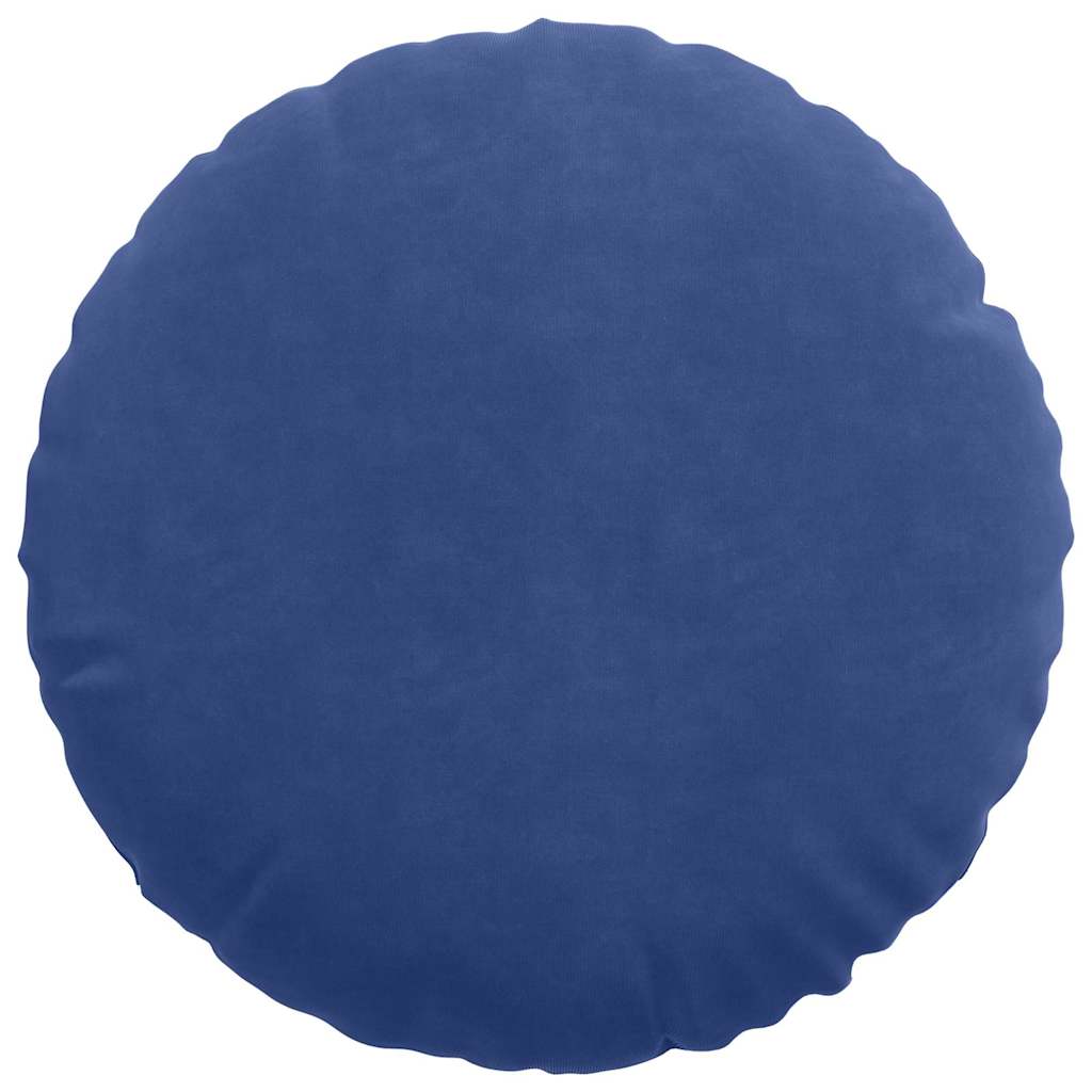 Coussins d'assise 2 pièces bleu police Ø 40 x 13 cm velours