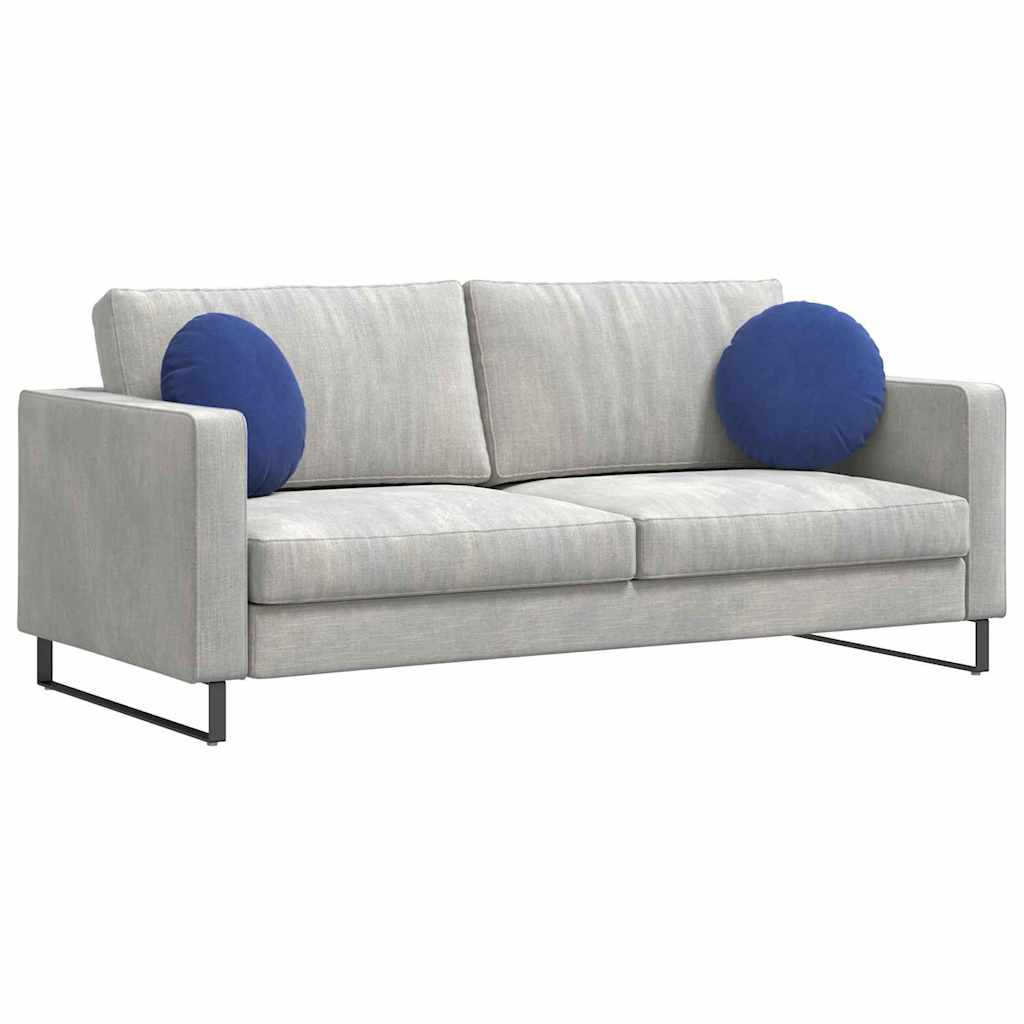Coussins d'assise 2 pièces bleu police Ø 40 x 13 cm velours