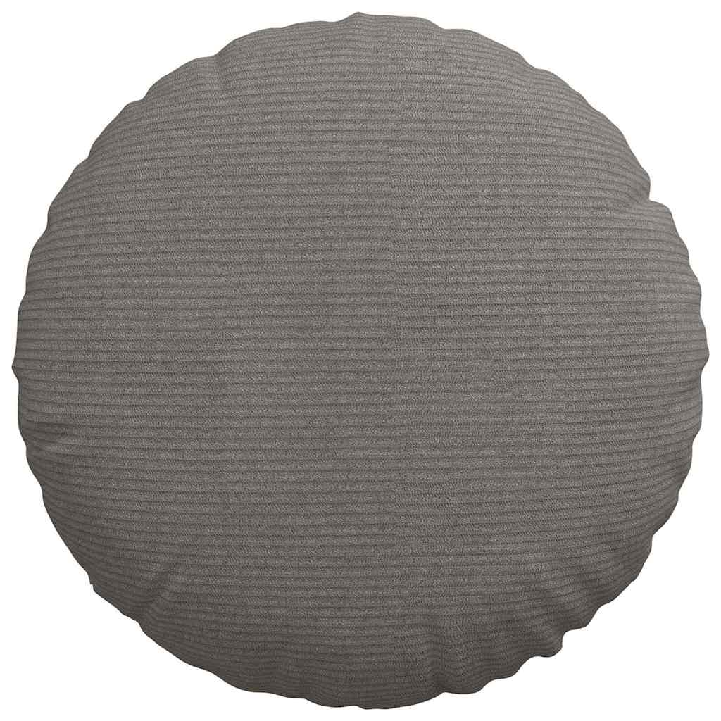 Coussins de chaise 2 pcs Gris clair Ø 40 cm Velours côtelé