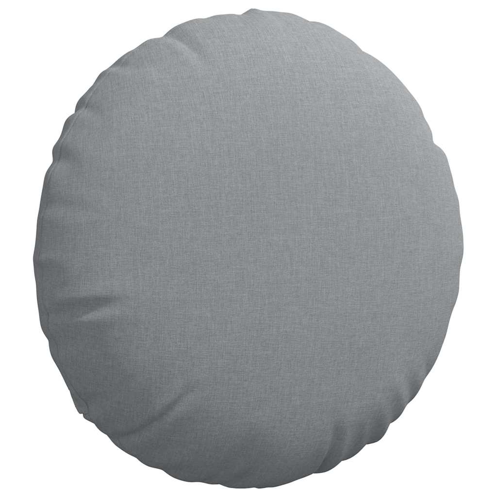 Coussins d'assise 2 pcs Gris clair Ø50 x 19 cm Tissu