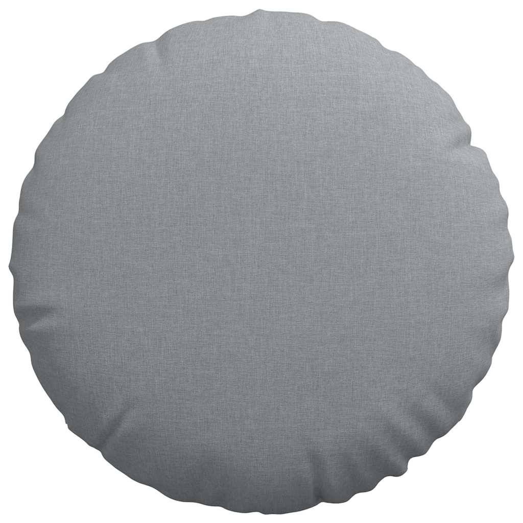 Coussins d'assise 2 pcs Gris clair Ø50 x 19 cm Tissu
