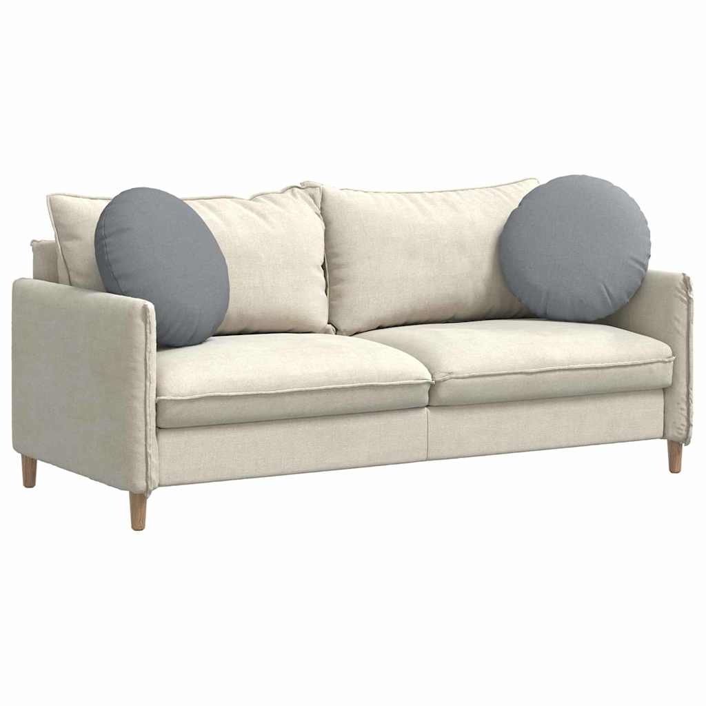 Coussins d'assise 2 pcs Gris clair Ø50 x 19 cm Tissu