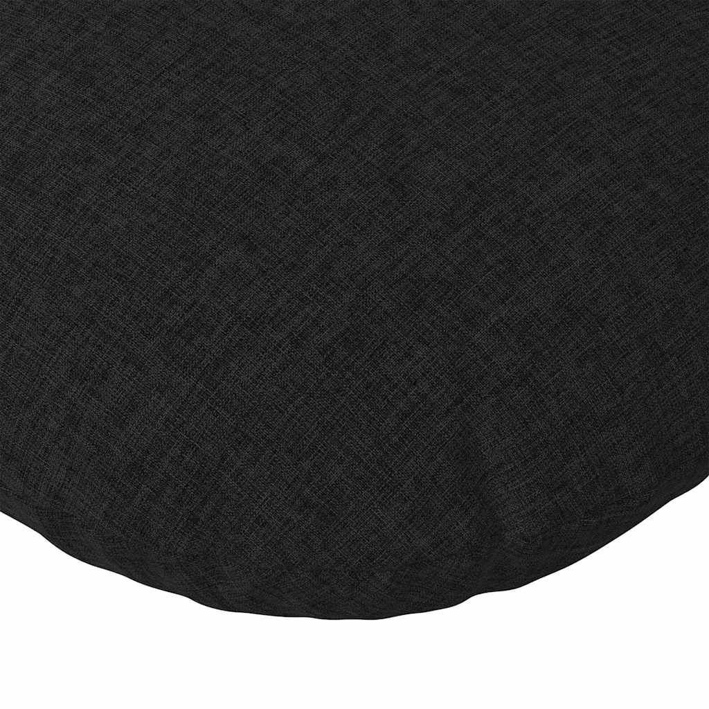 Coussins d'assise 2 pcs Noir Ø50 x 19 cm Tissu