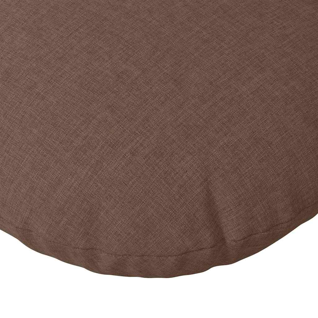 Coussins d'assise 2 pcs Marron Ø50 x 19 cm Tissu
