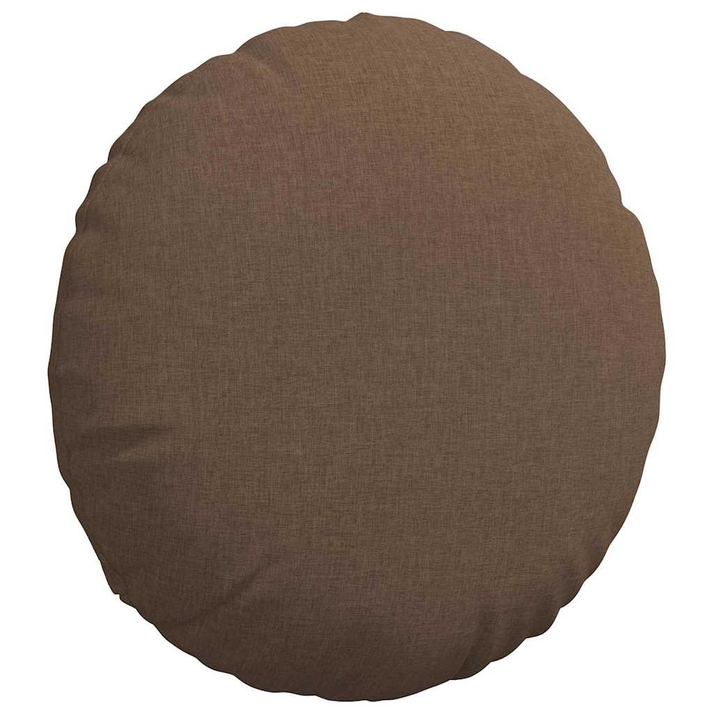 Coussins d'assise 2 pcs Marron Ø50 x 19 cm Tissu