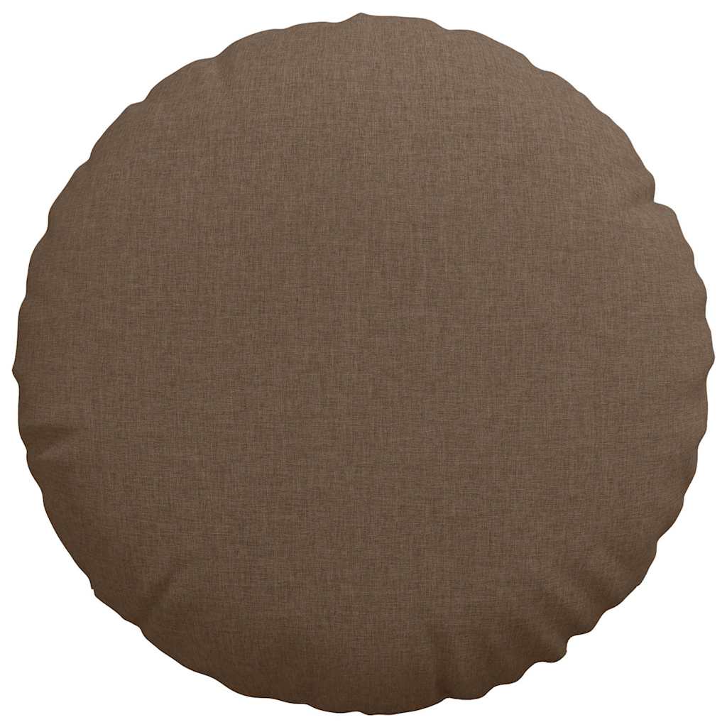 Coussins d'assise 2 pcs Marron Ø50 x 19 cm Tissu