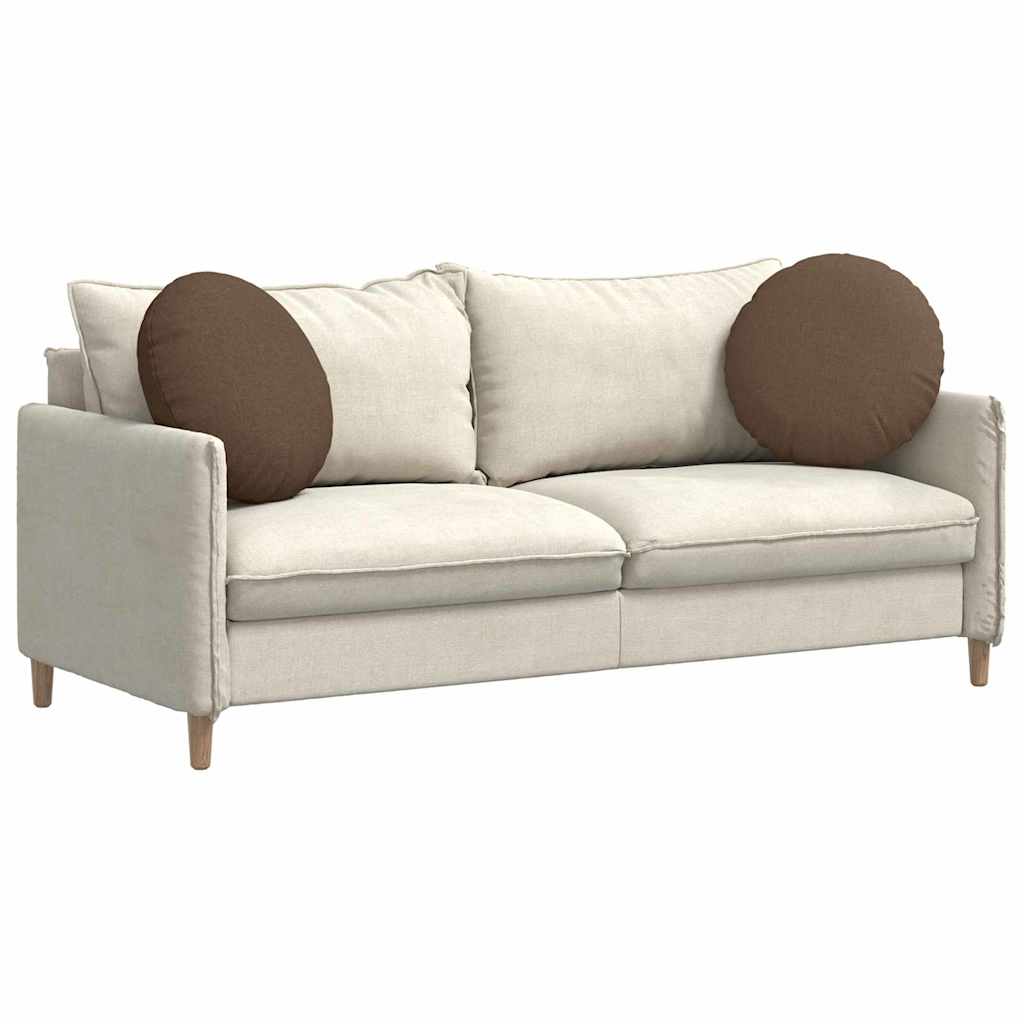 Coussins d'assise 2 pcs Marron Ø50 x 19 cm Tissu
