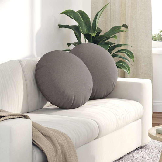 Sitzkissen 2 pcs Taupe Ø50 x 19 cm Stoff