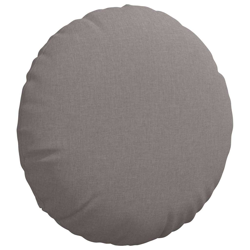 Coussins de chaise 2 pcs Taupe Ø50 x 19 cm Tissu