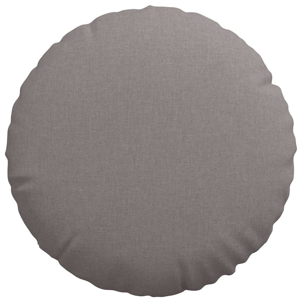 Coussins de chaise 2 pcs Taupe Ø50 x 19 cm Tissu