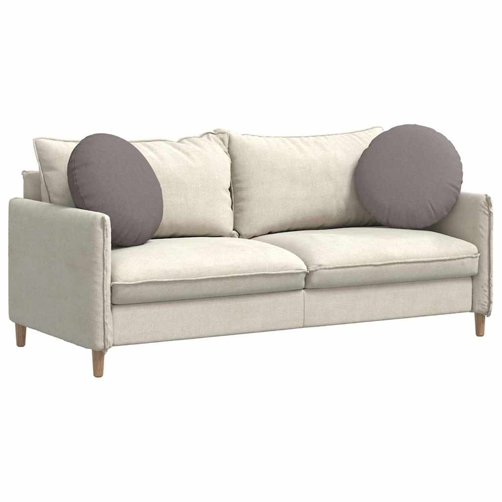 Coussins de chaise 2 pcs Taupe Ø50 x 19 cm Tissu